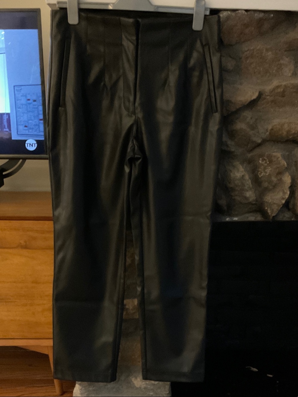 Laundry By Shelli Segal Black Faux Leather women’s mid rise Pants